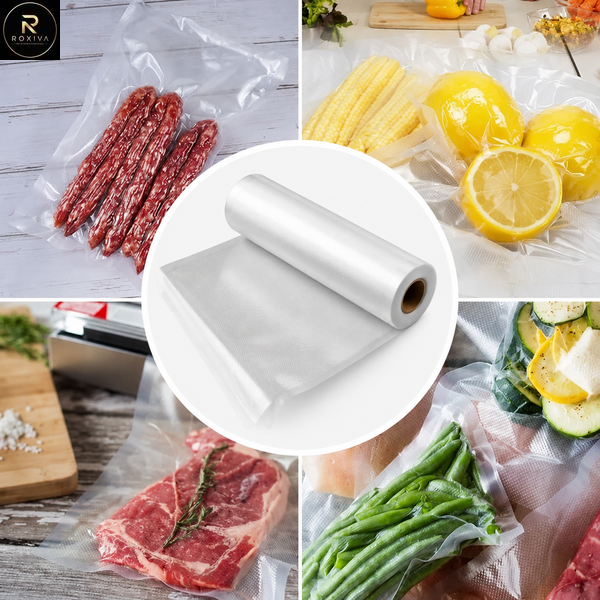 Вакуумні гофровані пакети в рулонах / Плівка для вакуумного пакувальника 25 см 2371033 фото