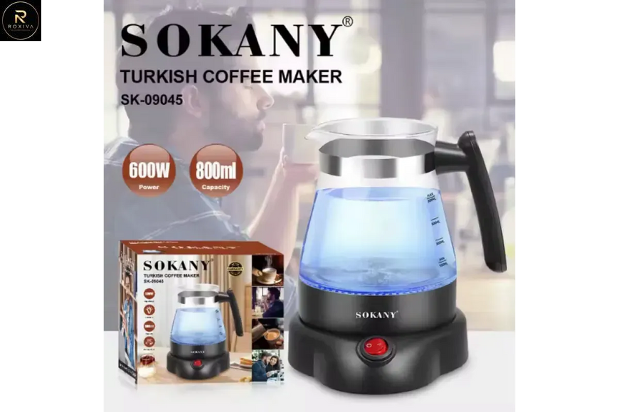 Турка електрична для кави SOKANY SK-09045 240SK-09048 фото