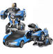Машинка Трансформер Bugatti Size 18 см Robot Car синя з пультом pr2145777 фото 2