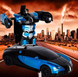 Машинка Трансформер Bugatti Size 18 см Robot Car синя з пультом pr2145777 фото 9