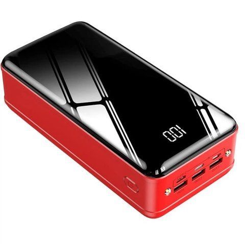 Потужний повербанк із ліхтариком та LED-дисплеєм 50000 mAh (2xUSB, microUSB, Type-C), Power Bank M50000 фото