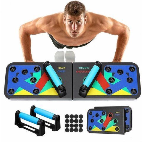 Дошка для віджимань Foldable Push Up Board 14 в 1 упор для віджимань підставки для віджимань 5094512410 фото